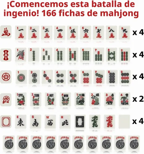 Vista 6 de 166 azulejos Mahjong American Basic de 1.2 pulgadas solo con bolsa Verde