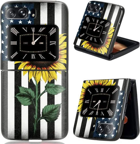 Vista 27 de Rossy Funda para Motorola RAZR 5G, para Moto RAZR 5G, funda delgada y ligera de policarbonato duro a prueba de golpes para Motorola Moto RAZR 5G