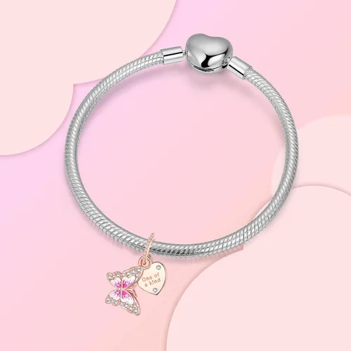 Vista 30 de Dije de girasol con diseño de estrella y luna y elefante para pulsera, collar de plata de ley 925, dijes de corazón de amor para mujer, regalo