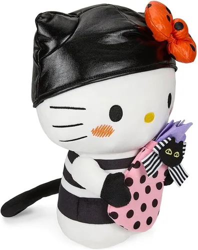 Vista 6 de Kidrobot Hello Kitty Bandit - Peluche de Halloween de 13 pulgadas