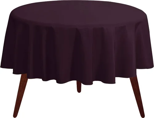 Vista 8 de Gee Di Moda Mantel redondo verde manzana de 70 pulgadas para mesas redondas de 24 a 48 pulgadas, tela lavable resistente, para mesa de bufé, fiesta