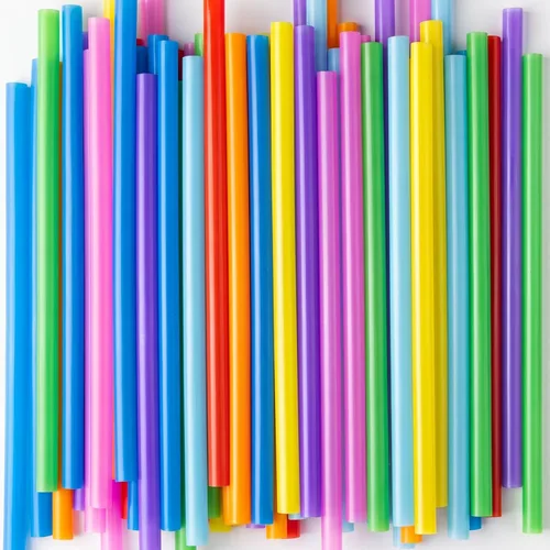 Vista 15 de Tomnk 300 pajitas desechables, pajitas de plástico de 8.25 pulgadas, pajitas de plástico para vasos y café helado Negro