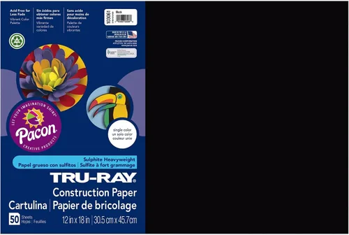 Vista 46 de Tru-Ray® Papel de construcción, 12.0 in x 18.0 in, 50% reciclado, azul atómico, paquete de 50