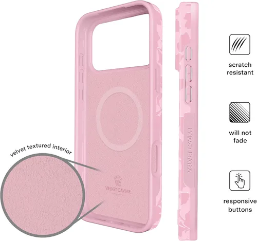 Vista 113 de VELVET CAVIAR Funda para iPhone 15, compatible con MagSafe, probada contra caídas de 10 pies, fundas protectoras de diseño, leopardo color rosa