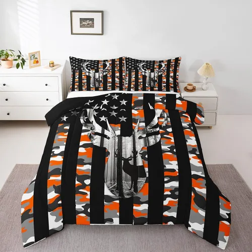 Vista 24 de Castle Fairy - Juego de funda de edredón con bandera estadounidense tamaño King, ropa de cama para niñas y adolescentes, funda de edredón con Multi