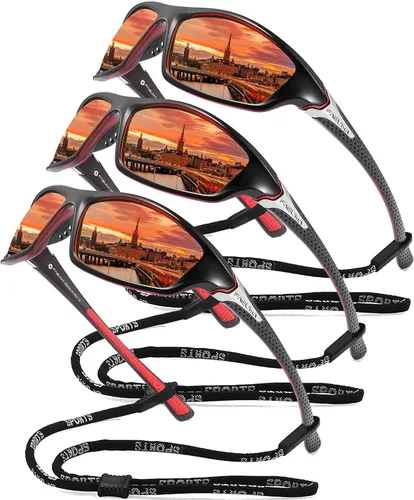 Vista 15 de Gafas de sol polarizadas para hombre, ciclismo, conducir, pesca, 100% protección UV Cycling Driving Fishing