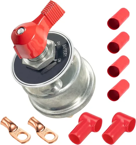Vista 9 de Ampper - Interruptor de desconexión de batería 12V - 48V, interruptor maestro de desconexión de batería, corte de energía, apagado para auto