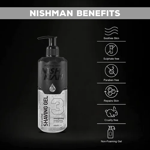 Vista 4 de Nishman Serie de Gel de Afeitar (03 SHAVE GEL, 13.5 fl oz)