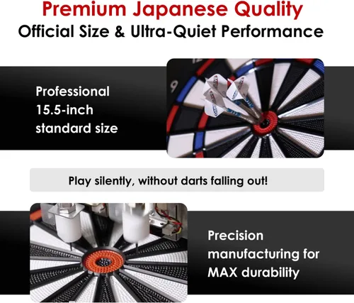 Vista 9 de DARTSLIVE Tablero de dardos electrónico para el hogar, compatible con Bluetooth para juego en línea, para dardos de punta suave, tablero de dardos