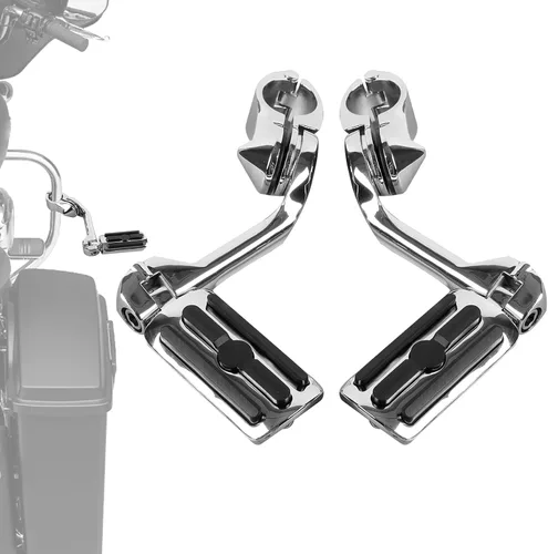 Vista 11 de TCMT Estriberas de 1.25 pulgadas para autopista, reposapiés que se ajustan a Harley Touring Road King Street Glide Road Glide Electra Glide Softail