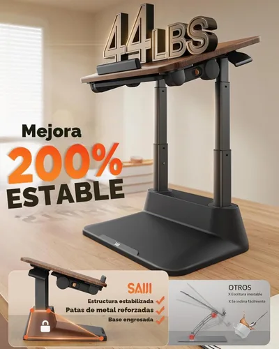 Vista 2 de SAIJI Soporte para computadora portátil para escritorio, elevador estable para laptop con alfombrilla de mouse plegable, soporte de computadora