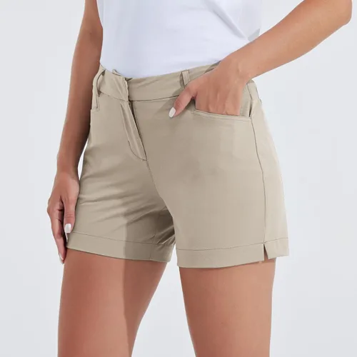 Vista 48 de Willit Pantalones cortos de golf de 4.5 pulgadas para mujer, de secado rápido, casuales, con bolsillos, resistentes al agua