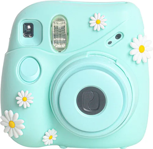 Vista 9 de Rieibi Funda de piel sintética Mini 7+, funda protectora para cámara instantánea Fujifilm Instax Mini 7+ con correa de hombro ajustable