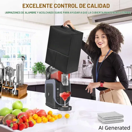 Vista 3 de Cubierta de máquina de granizado, cubierta de polvo de máquina de bebidas congeladas, adecuada para máquina de batidos profesional Ninja