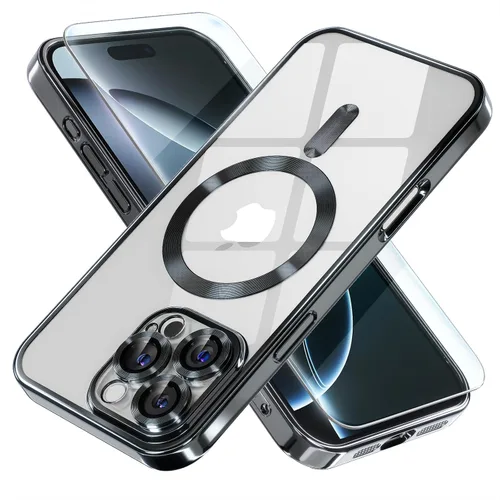 Vista 51 de Misea Funda magnética para iPhone 14 compatible con MagSafe [nunca amarillenta] [protección contra caídas de grado militar] protector completo