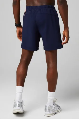 Vista 92 de Fabletics The One - Pantalón corto para hombre (forro), entrenamiento, natación, ligero, de secado rápido, bolsillo con cremallera, tejido elástico