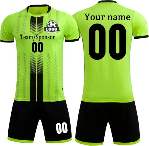Vista 11 de Camisetas de fútbol personalizadas para niños, hombres y mujeres, camiseta y pantalones cortos de fútbol personalizados, uniformes de fútbol