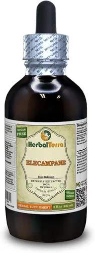 Vista 5 de Herbal Terra LLC Elecampane (inula helenium) glicerita, extracto líquido sin alcohol de raíz seca 2 oz