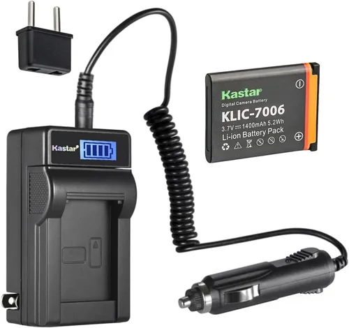 Vista 9 de Kastar Paquete de 3 baterías KLIC-7006 y cargador de CA LCD compatible con batería y cargador Kodak KLIC-7006 LB-012, Kodak PixPro FZ51