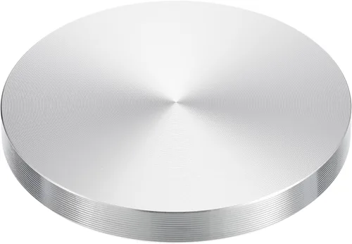 Vista 42 de uxcell M6 Rosca 0.787 in de diámetro de forma redonda de aluminio disco hardware 1pcs, aluminio círculo disco vidrio adaptador superior para mesa