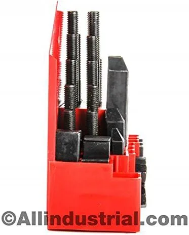Vista 3 de All Industrial Tool Supply Kit de sujeción con ranura en T de 58 piezas Pro-Series de 5/8" para molino Bridgeport, 1/2-13