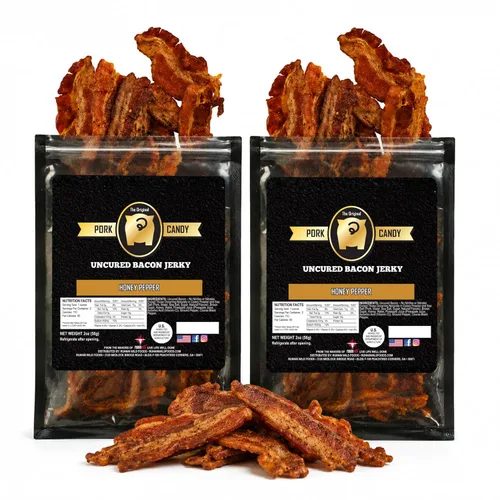 Vista 12 de Tocino Ahumado de Manzano Ahumado en Tiras – Dulce, Ahumado e Irresistiblemente Delicioso Manjar Gourmet Hecho con 100% Tocino Real No Curado