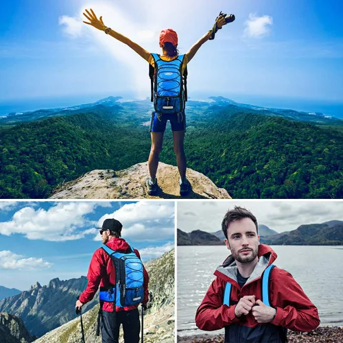 Vista 7 de Mochila de Hidratación Aislada con Vejiga de Agua de 3L Libre de BPA a Prueba de Fugas, Mantiene los Líquidos Frescos hasta por 5 Horas, Mochila