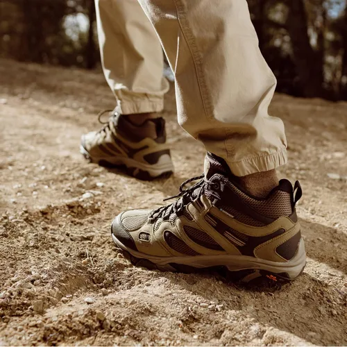 Vista 2 de HI-TEC Ravus WP - Botas de senderismo impermeables para hombre, ligeras y transpirables para exteriores