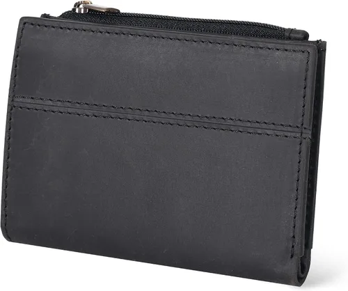 Vista 11 de Billetera Oak Leathers para mujer de piel de grano completo - Pequeña con protección RFID, monedero para monedas, tarjetero de crédito y DNI