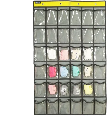 Vista 7 de Organizador de teléfonos celulares para aula, soporte para calculadoras, para colgar sobre la puerta, organizador de joyas, armario, ropa