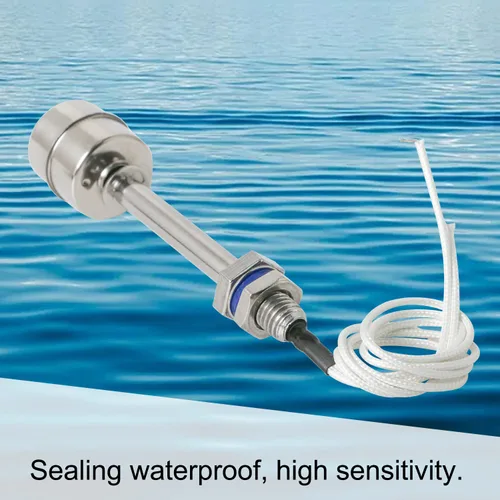Vista 6 de Interruptor de sensor de nivel de agua de acero inoxidable, sensor de nivel de líquido, controlador de flotador de bola de plástico para bomba
