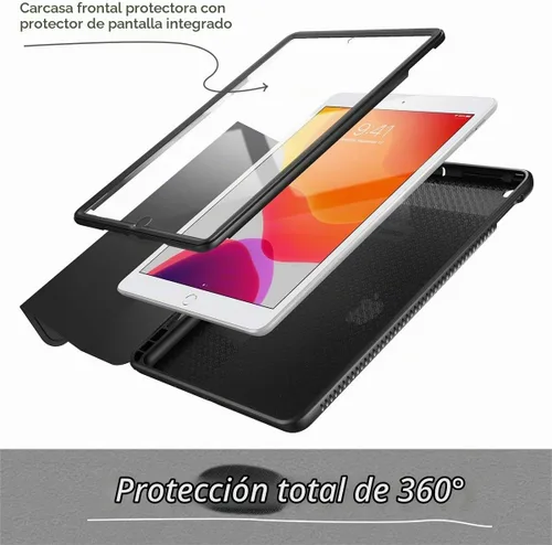 Vista 3 de SURITCH para iPad de 9ª/8ª/7ª generación, Funda iPad 10.2, [Protector de Pantalla Integrado] [Soporte para Lápiz] Funda de Cuero Ligera Cubierta