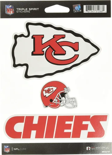 Vista 39 de Rico Industries NFL Football Triple Spirit Stickers Hoja de calcomanías triples