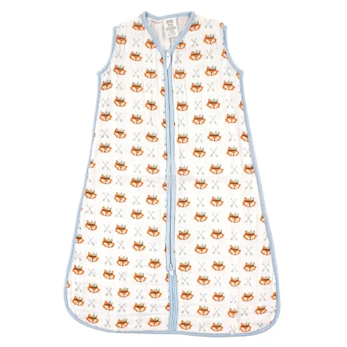 Vista 3 de Luvable Friends - Saco de dormir para bebé sin mangas, diseño unisex, Saco de dormir sin mangas de muselina de algodón, 0-6 meses