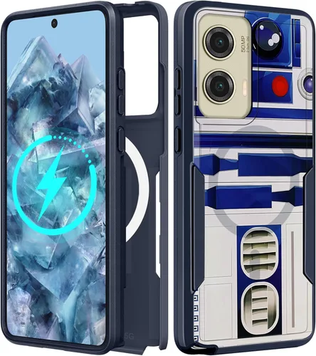 Vista 95 de Funda para Moto G 5G 2024 – Compatible con MagSafe para mujeres y niñas, bonita funda protectora magnética para teléfono, diseño femenino Kawaii