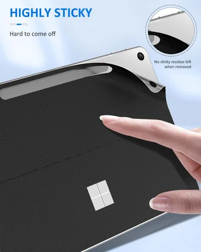Vista 6 de Moko - Adhesivo para Microsoft Surface Pro 12 2025, color negro Body Skin Cover para Microsoft Surface Pro 12, piel sintética, sin burbujas, 12