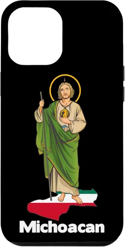 Vista 25 de Funda para iPhone 16 San Judas Tadeo con Michoacán México