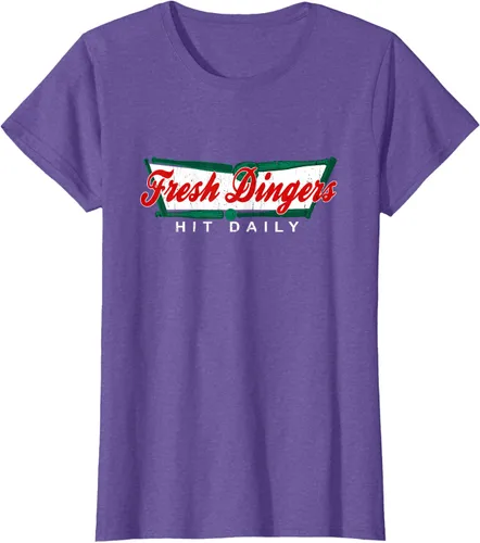 Vista 21 de Camiseta divertida de béisbol y softbol Don't Bunt Hit Fresh Dingers, Negro