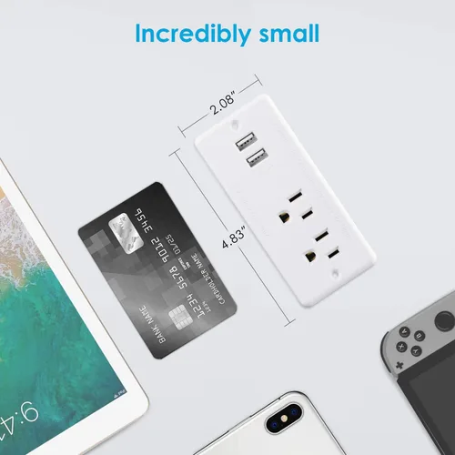Vista 4 de Regleta de alimentación empotrada con USB, cable de extensión ultrafino con enchufe plano, estación de carga de escritorio de muebles para mesa
