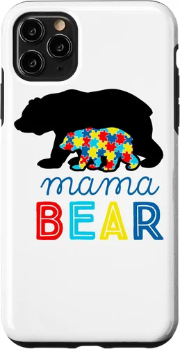Vista 13 de Autism Awareness Mama Bear Autistic Mom Gift Case for iPhone 17