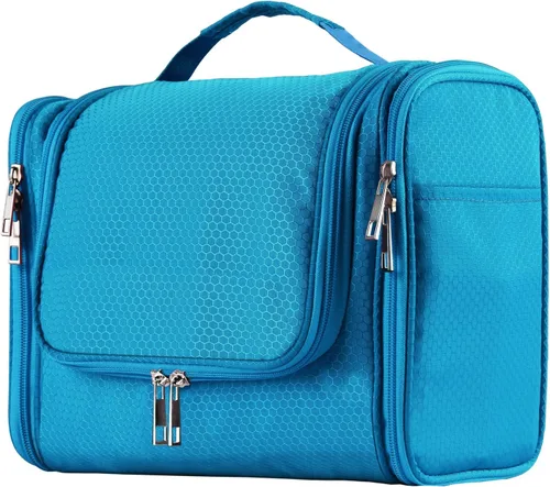 Vista 11 de Buruis - Neceser grande para hombres y mujeres, bolsa de viaje colgante para maquillaje, cosméticos, afeitado, artículos de tocador, kit Dopp