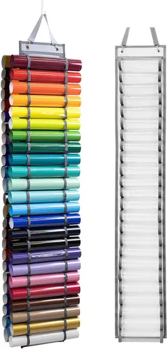 Vista 9 de Organizador de rollos de vinilo con 12 compartimentos para colgar - Montaje en pared