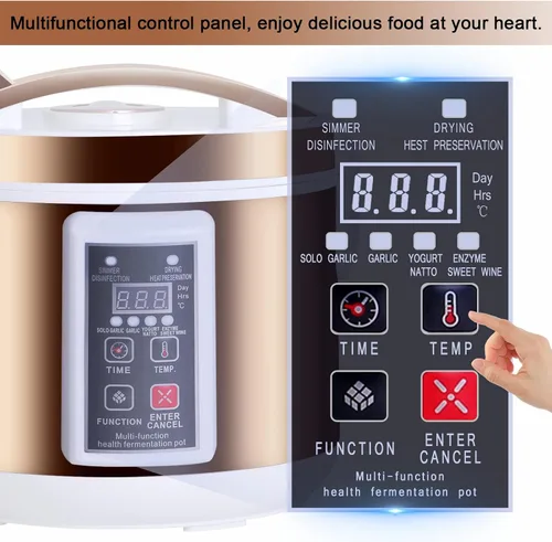 Vista 3 de Fermentador de ajo negro Caja de fermento inteligente automática 6L Fermentación rápida de 7 días Ajo negro Arroz dulce Fabricante de vino Natto