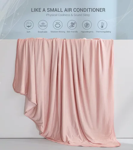 Vista 74 de Marchpower - Manta de enfriamiento para niños que duermen con calor, manta de lana fresca Arc-Chill con diseño de doble cara, fibra de enfriamiento