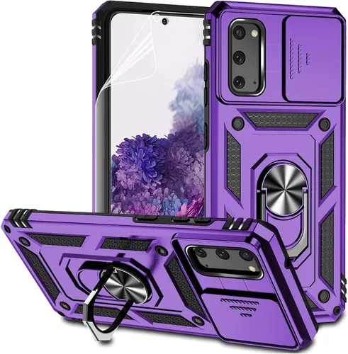 Vista 13 de Funda para Samsung Galaxy S20 con cubierta para lente de cámara, protector de pantalla HD, doble capa de grado militar, probada contra caídas