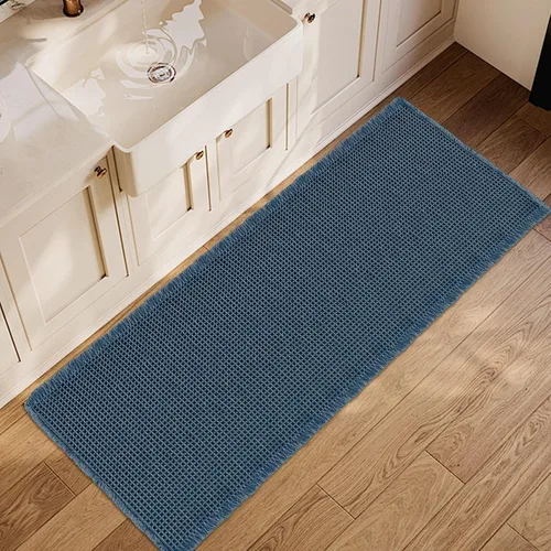 Vista 36 de ZALL - Tapete de baño de punto gofre beige, súper absorbente, antideslizante, largo, color crema, 24 x 72 pulgadas, lavable a máquina, ultra suave