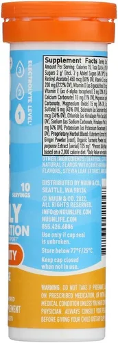 Vista 4 de Nuun Immunity Orange Citrus - Tabletas de bebida con electrolitos de cítricos, 10 tabletas (paquete de 8)