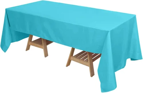 Vista 116 de Efavormart - Mantel rectangular, 60 x 102 pulgadas, resistente a las manchas y a las arrugas, lavable, mantel decorativo oblongo de tela de Amatista