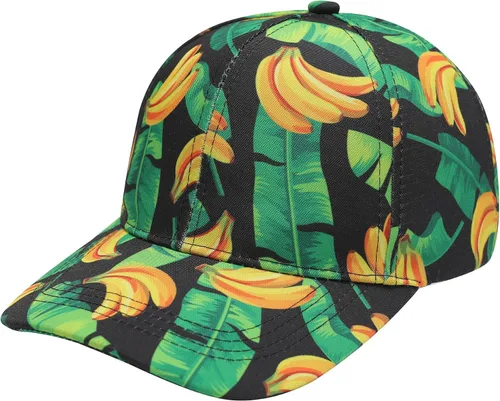 Vista 13 de ZLYC Gorra de béisbol hawaiana con estampado floral para mujer Aguacate Negro