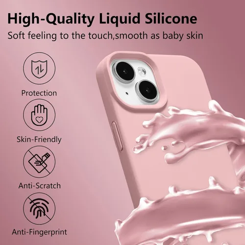 Vista 12 de Funda magnética de silicona para iPhone 13 Pro, color blanco antiguo [Compatible con Magsafe] [Forro de microfibra suave antiarañazos], funda